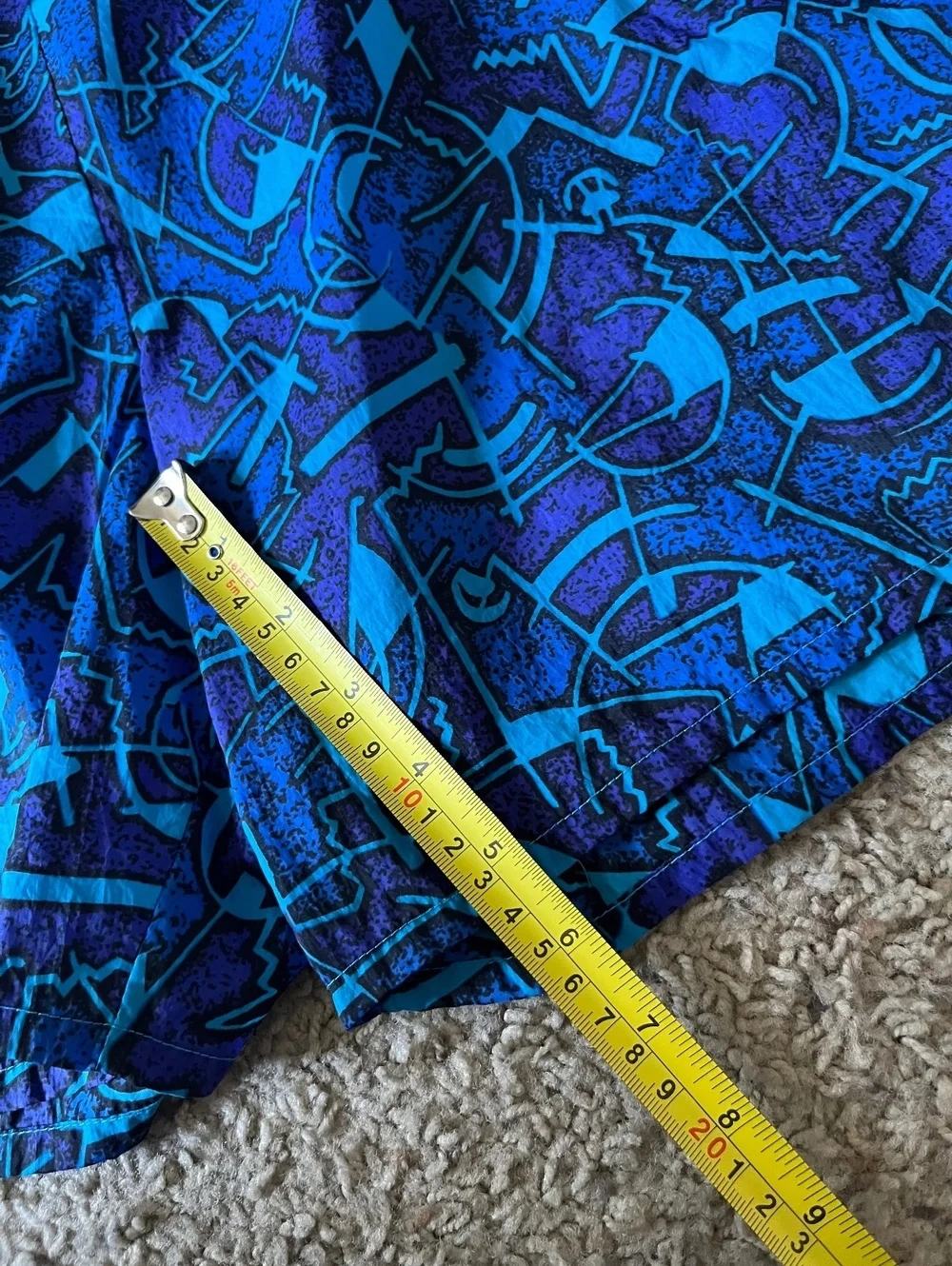 Nike Vintage Y2K AOP Blue Swim Trunks